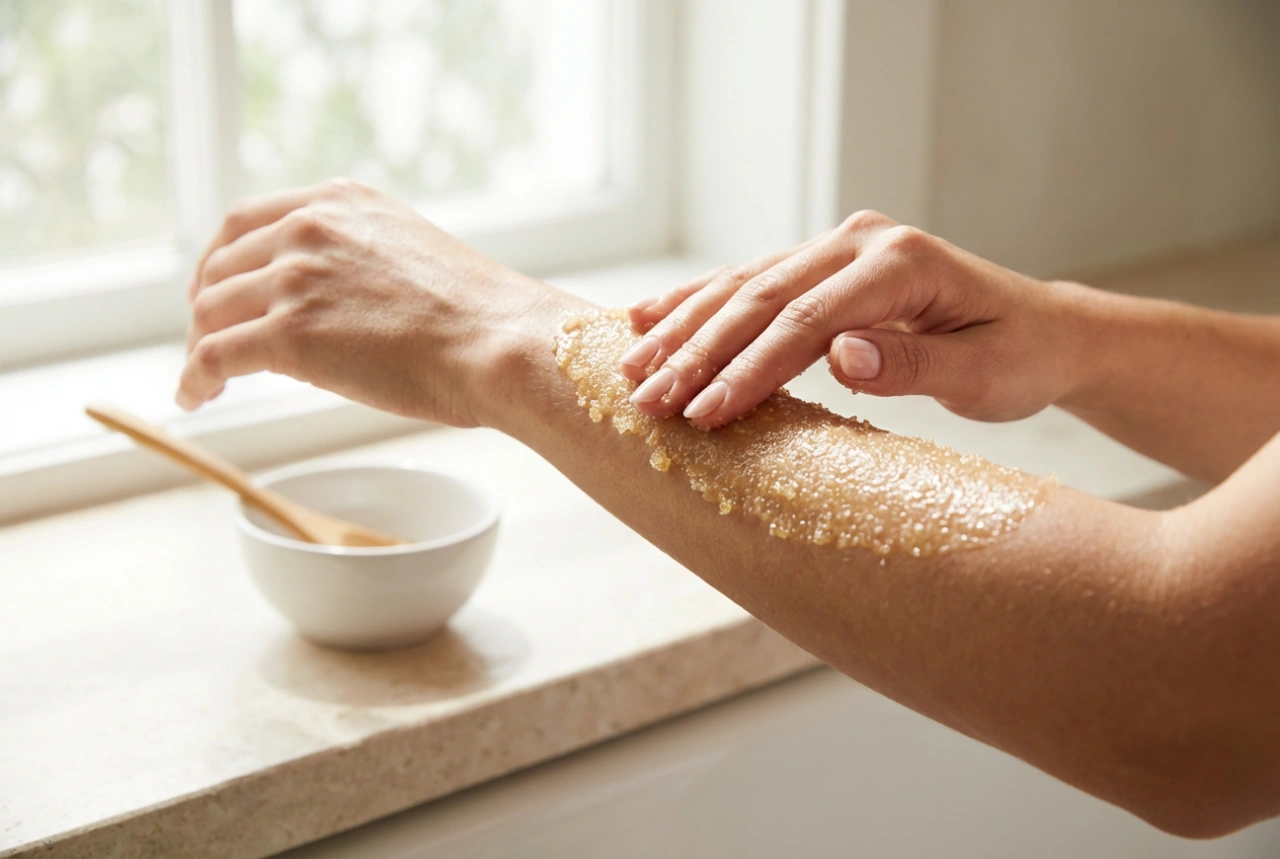 Exfoliante de azúcar corporal en 10 minutos: proporciones, masaje y aclarado