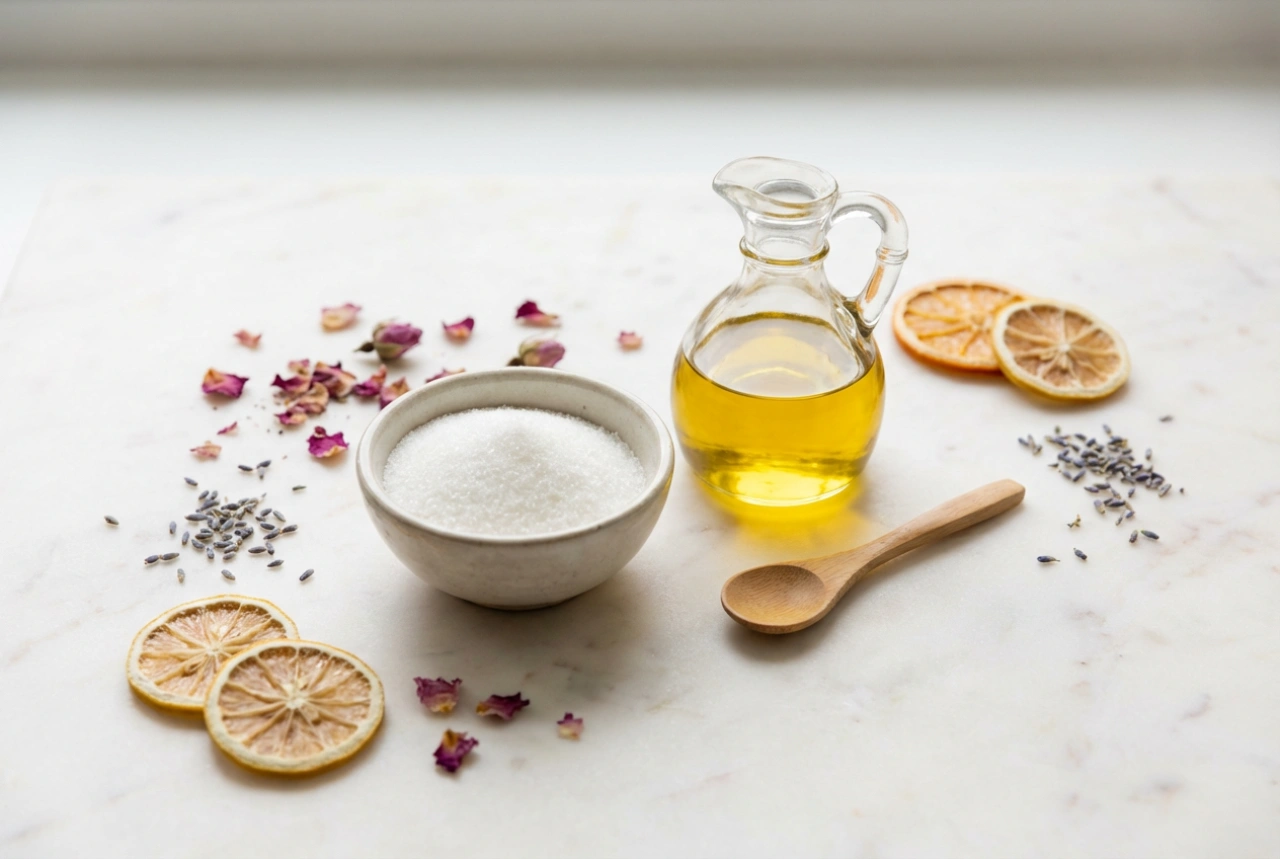 Cómo hacer un exfoliante de azúcar: proporciones de aceite y azúcar, aditivos y masaje