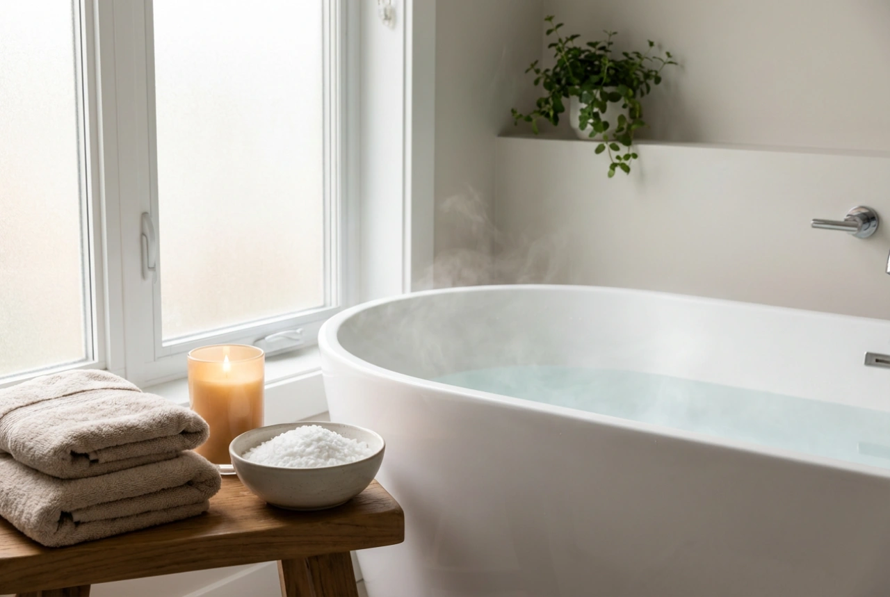 Baño de magnesio en casa: cómo preparar la bañera y crear un ambiente relajante