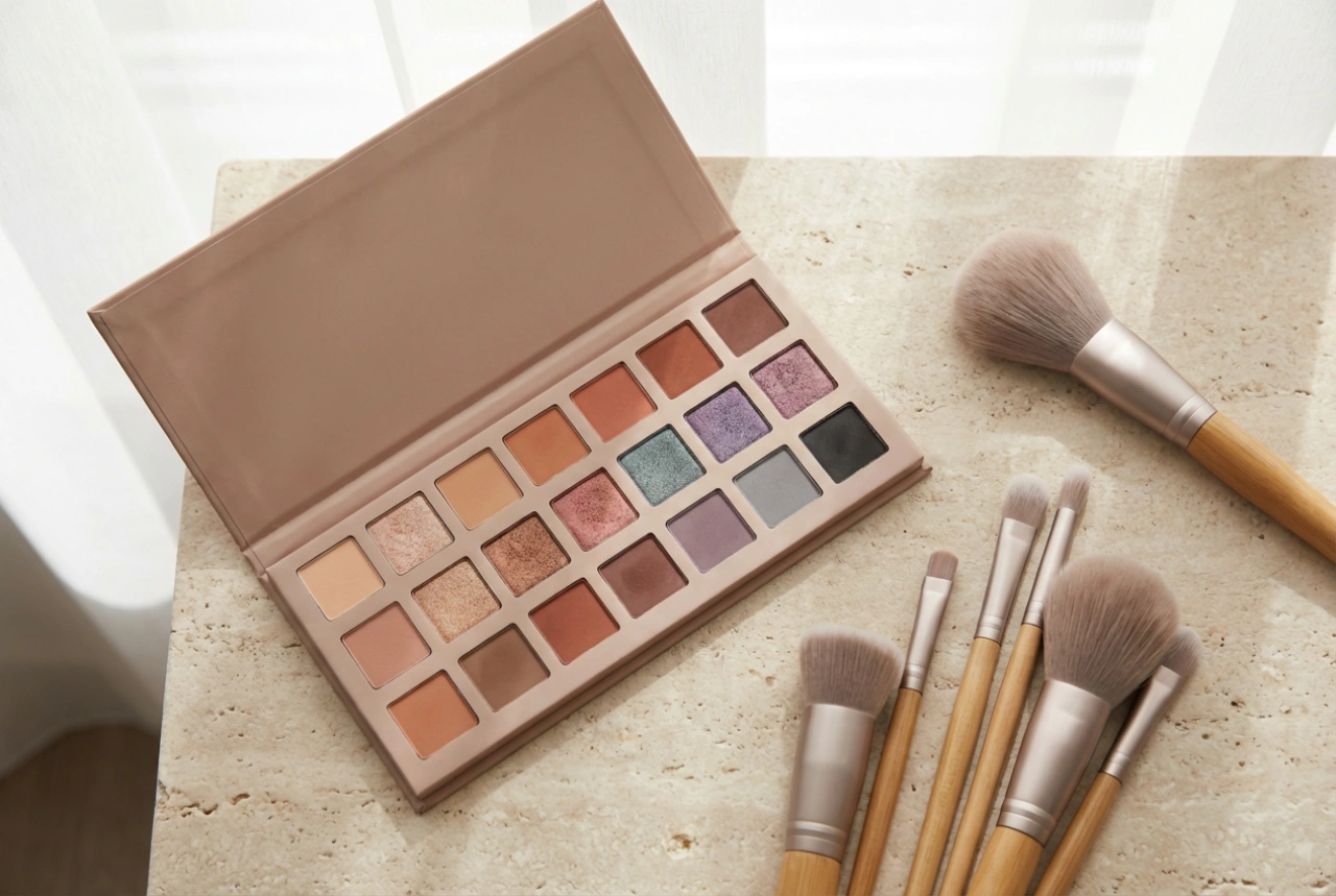 Paleta de sombras de ojos: selección de colores, organización y aplicaciones prácticas