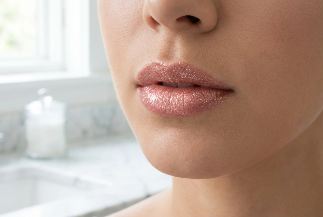 Brillo de labios con partículas: cómo llevarlo para un look elegante