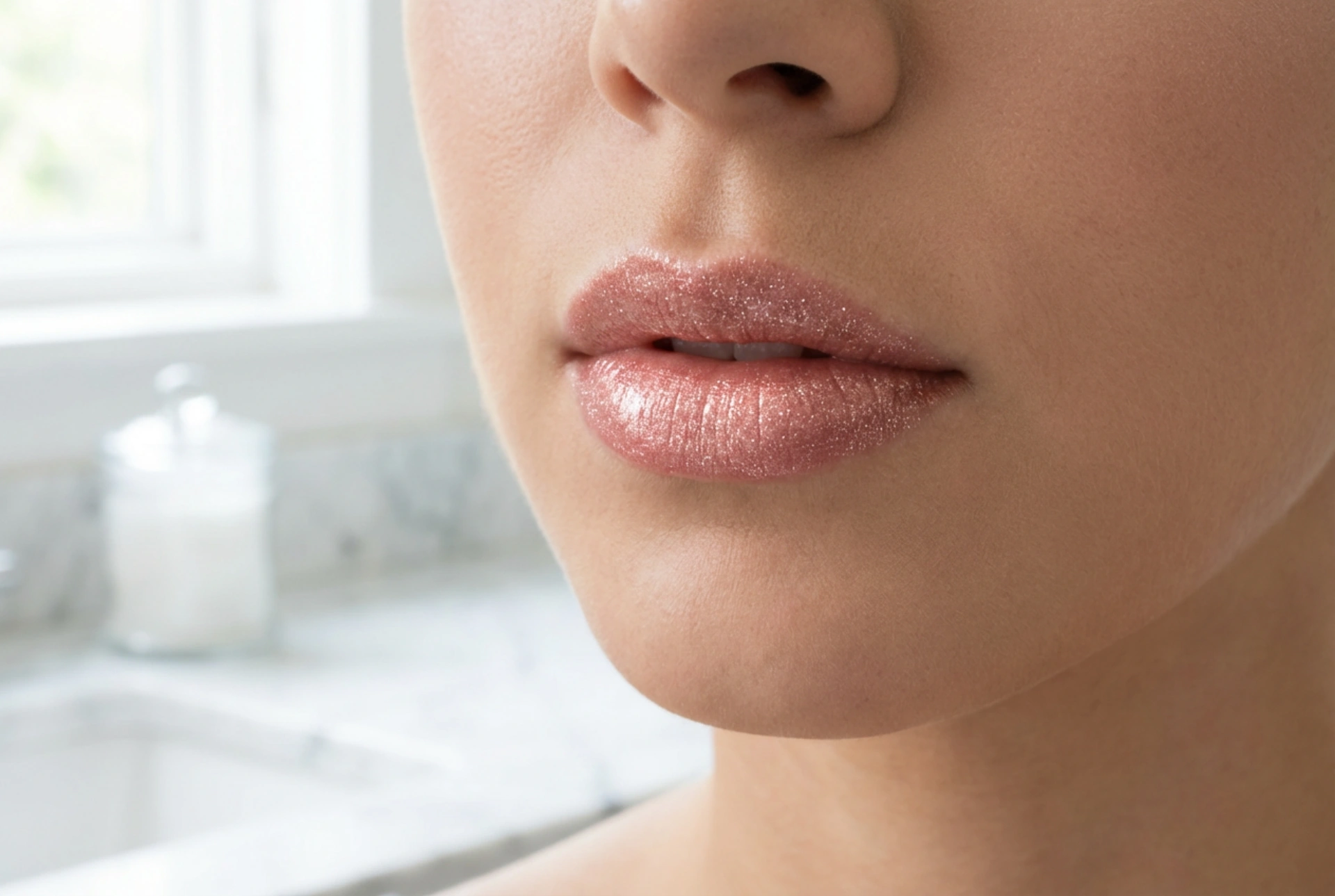 Brillo de labios con partículas: cómo llevarlo para un look elegante